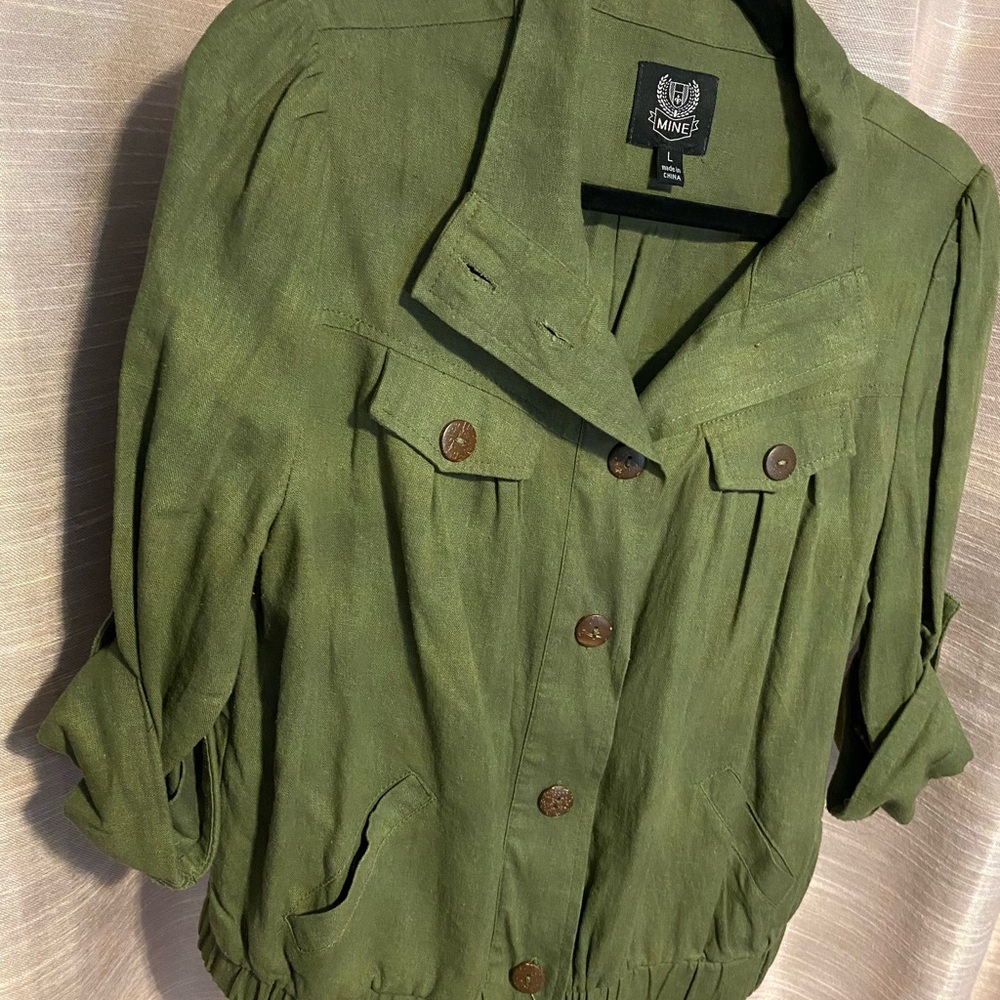 Mine, Large, long sleeve green Jacket